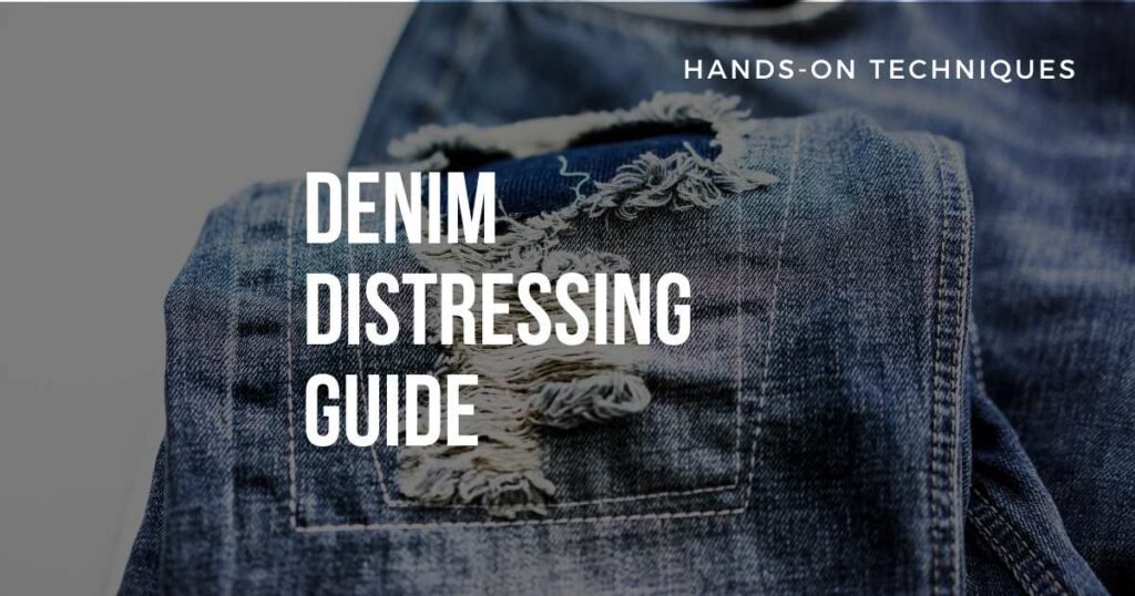 Denim distressing guide